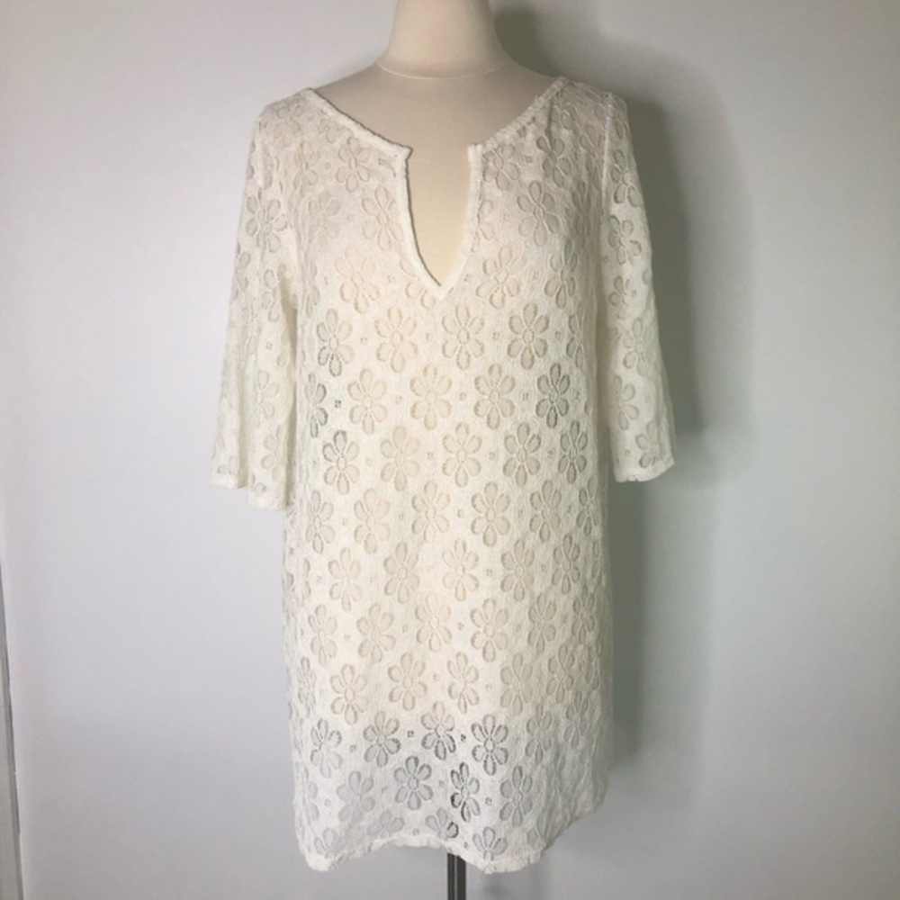 Dream Beach cream lace women’s swim cover up Size XL